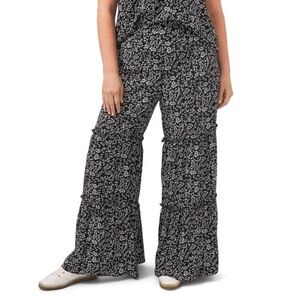 CeCe Wide Leg Black and White Pants